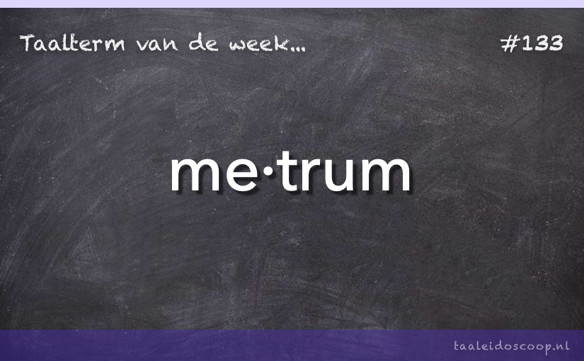 Taalterm: Metrum