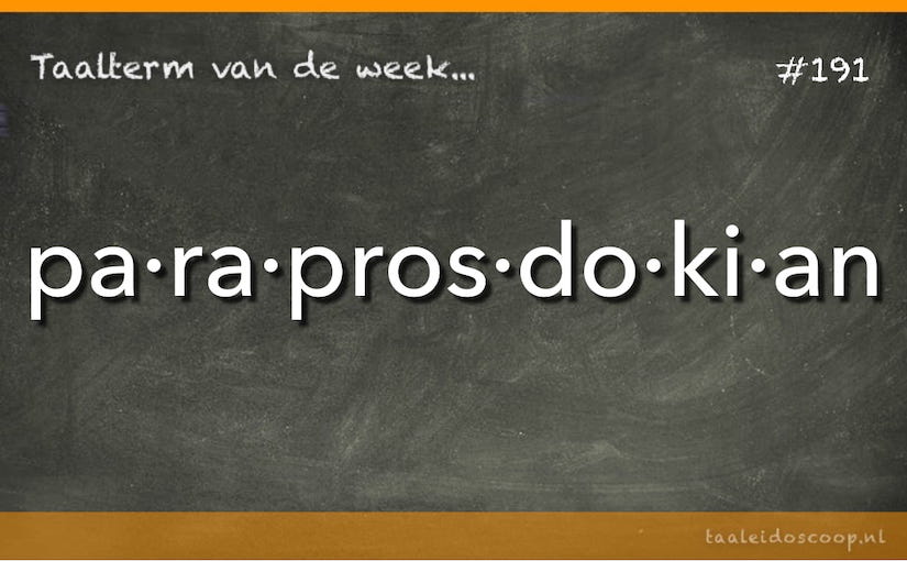 Taalterm: Paraprosdokian