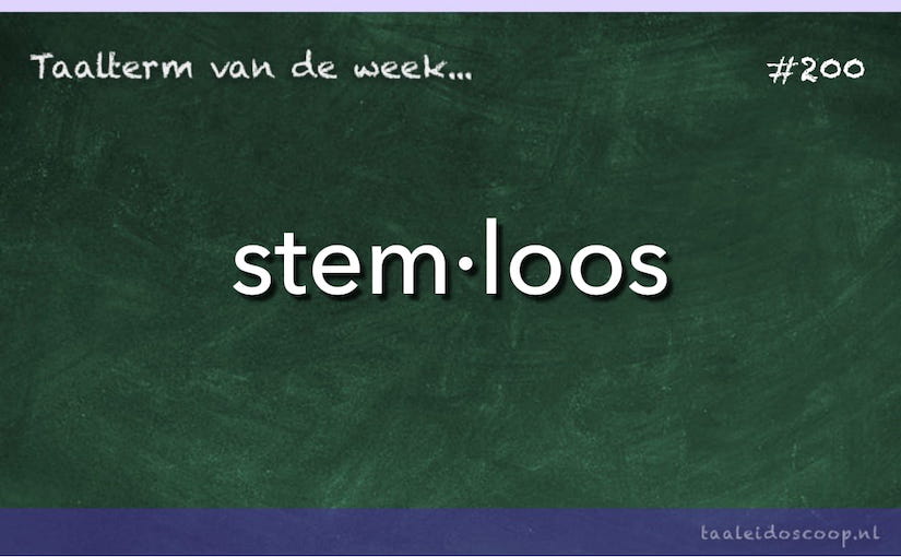 Taalterm: Stemloos