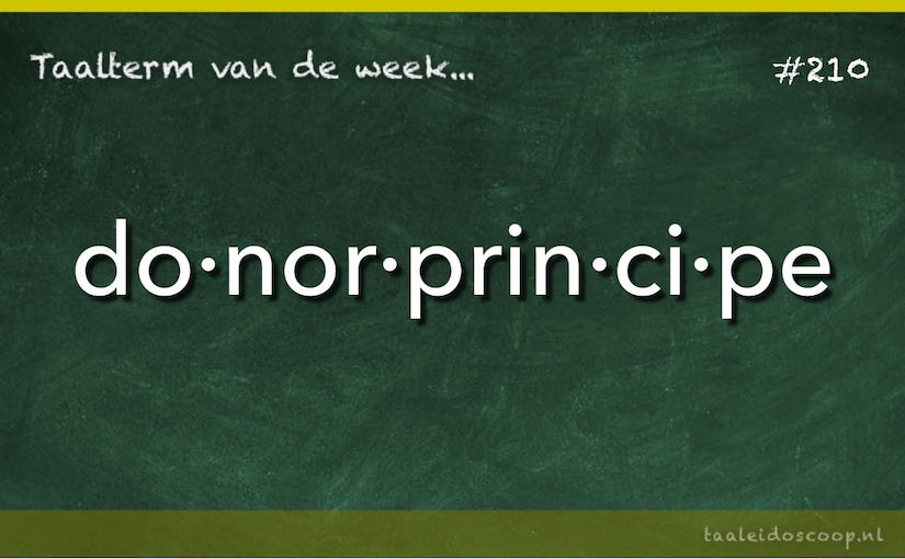 Taalterm: Donorprincipe
