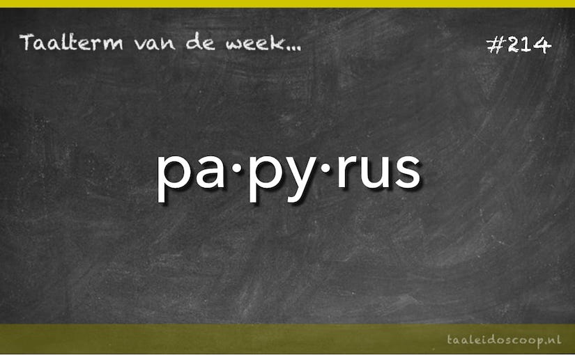 Taalterm: Papyrus