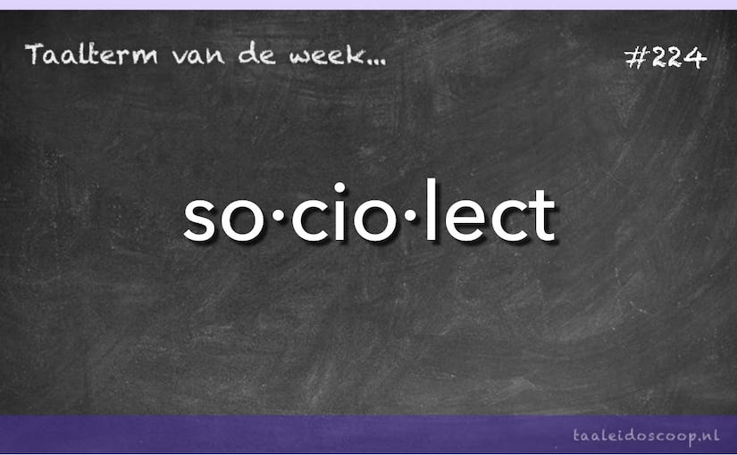 Taalterm: Sociolect