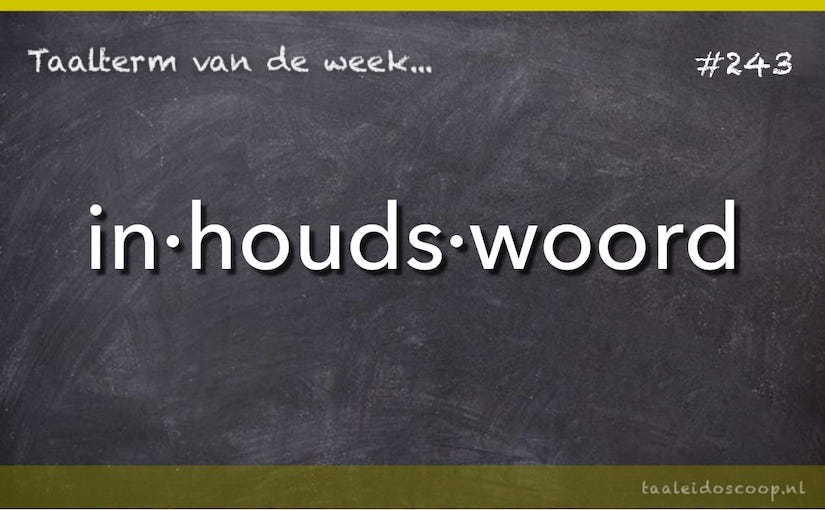 Taalterm: Inhoudswoord