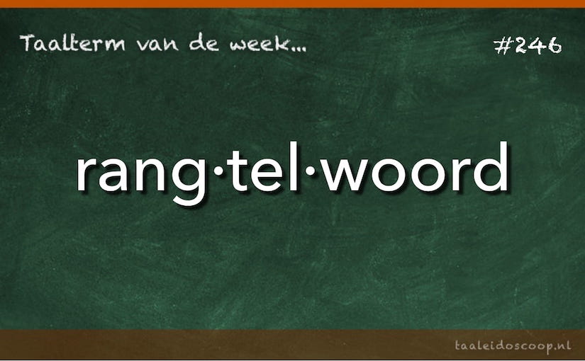 Taalterm: Rangtelwoord