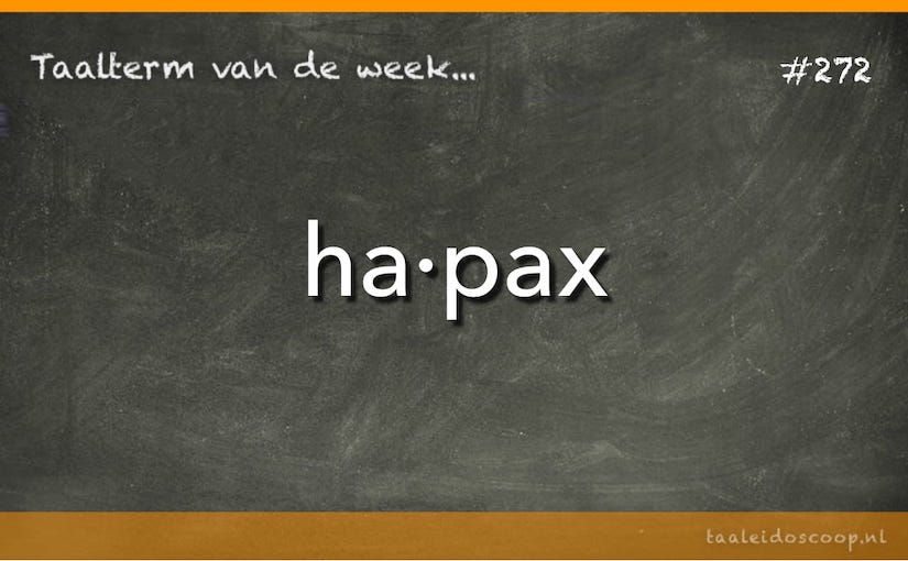 Taalterm: Hapax