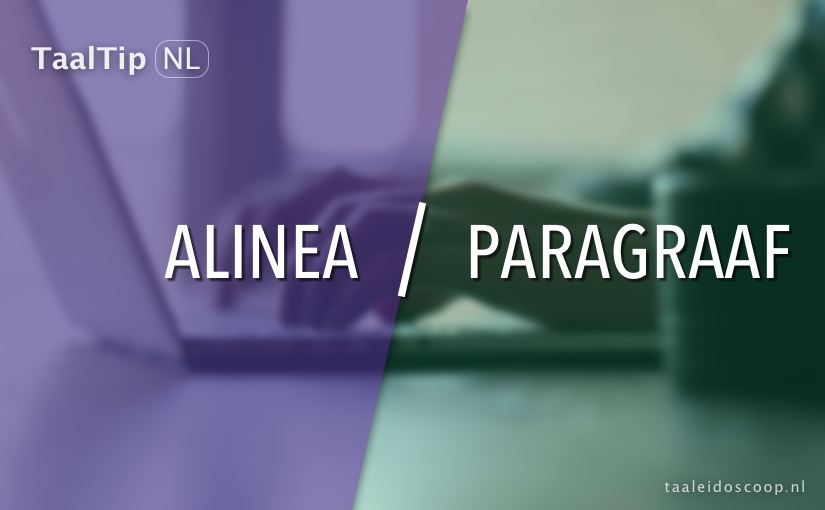 Alinea vs. paragraaf