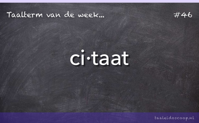 Taalterm: Citaat