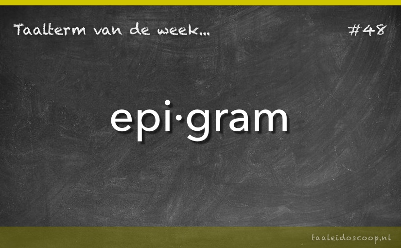 Taalterm: Epigram