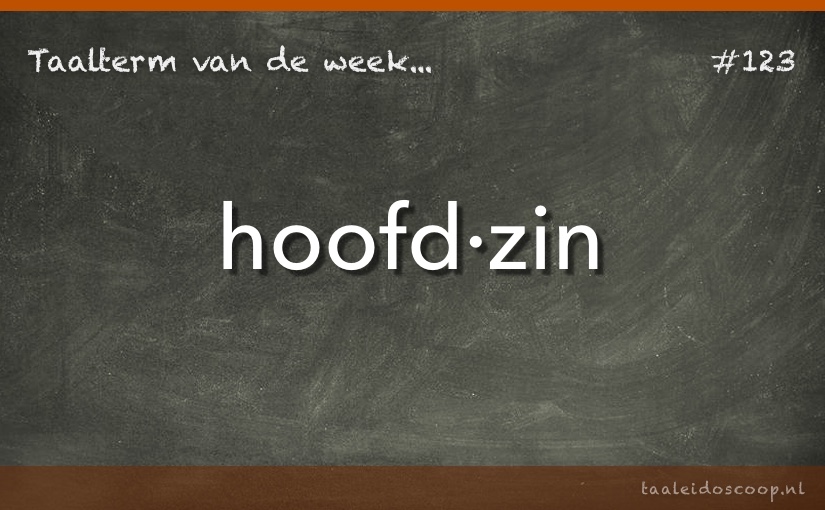 Taalterm: Hoofdzin